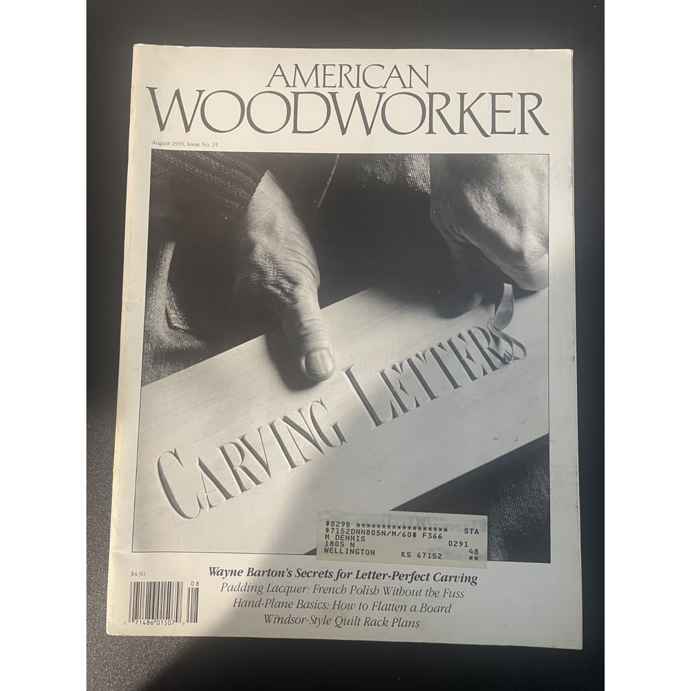 American Woodworker magazine: Wayne Barton's Secrets for Letter-Perfect Carving